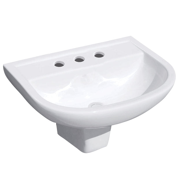 Fienza RAK X500 Wall Basin With Integral Shroud, Gloss White wall hung vanity