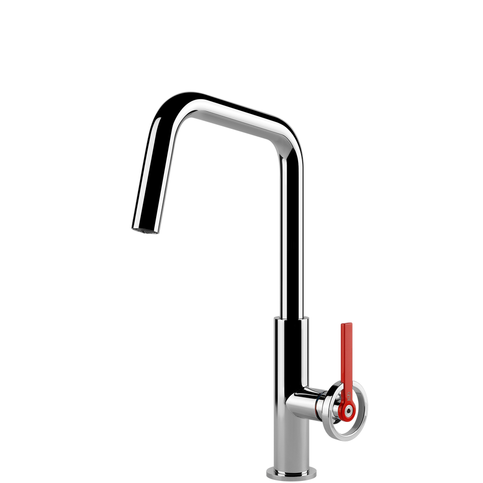 Gessi Officine V Square Goose Neck Swivel Mixer