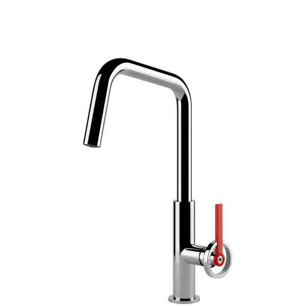 Gessi Officine V Square Goose Neck Swivel Mixer