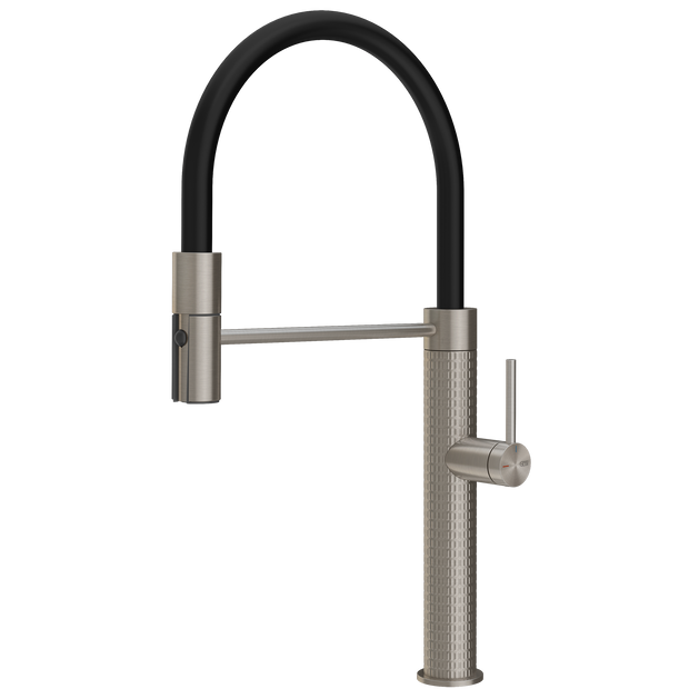 Gessi 316 Meccanica Goose Neck Semi Professional Spray Mixer in Stainless Steel