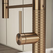 Gessi 316 Meccanica Goose Neck Semi Professional Spray Mixer in a styled room