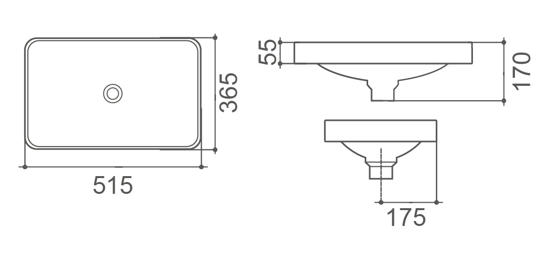 Zenmo Reagan Semi Recessed Basin