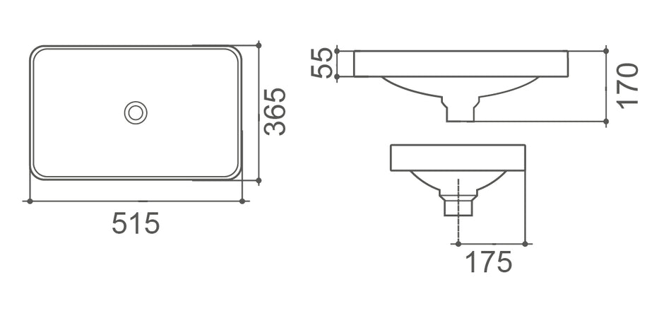 Zenmo Reagan Semi Recessed Basin