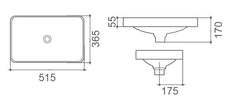 Zenmo Reagan Semi Recessed Basin