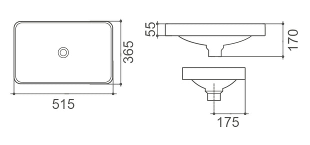 Zenmo Reagan Semi Recessed Basin
