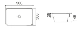 Zenmo Milan 500 Semi Recessed Basin