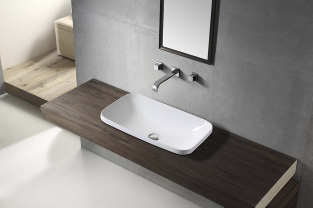 Zenmo Milan 500 Semi Recessed Basin lifestyle