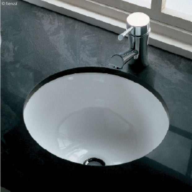 Fienza RAK Emma Fully-Inset/Undermounted Basin, Gloss White