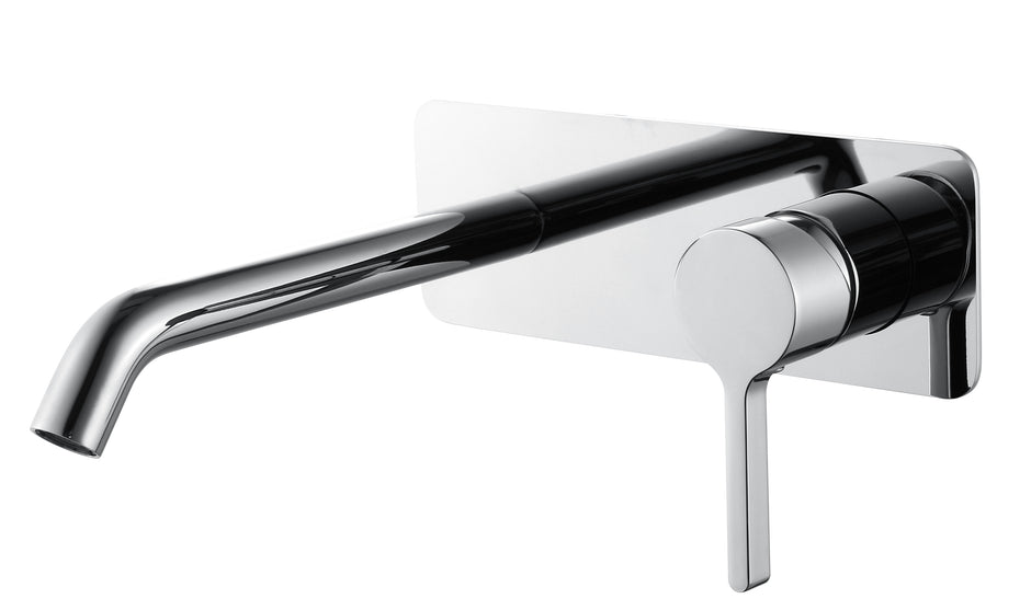 Zenmo Kenzo Wall Basin and Bath Set in Chrome