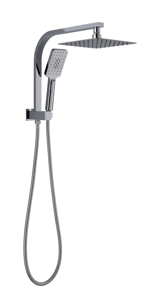Zenmo Qubi Compact Twin Shower Set in Chrome