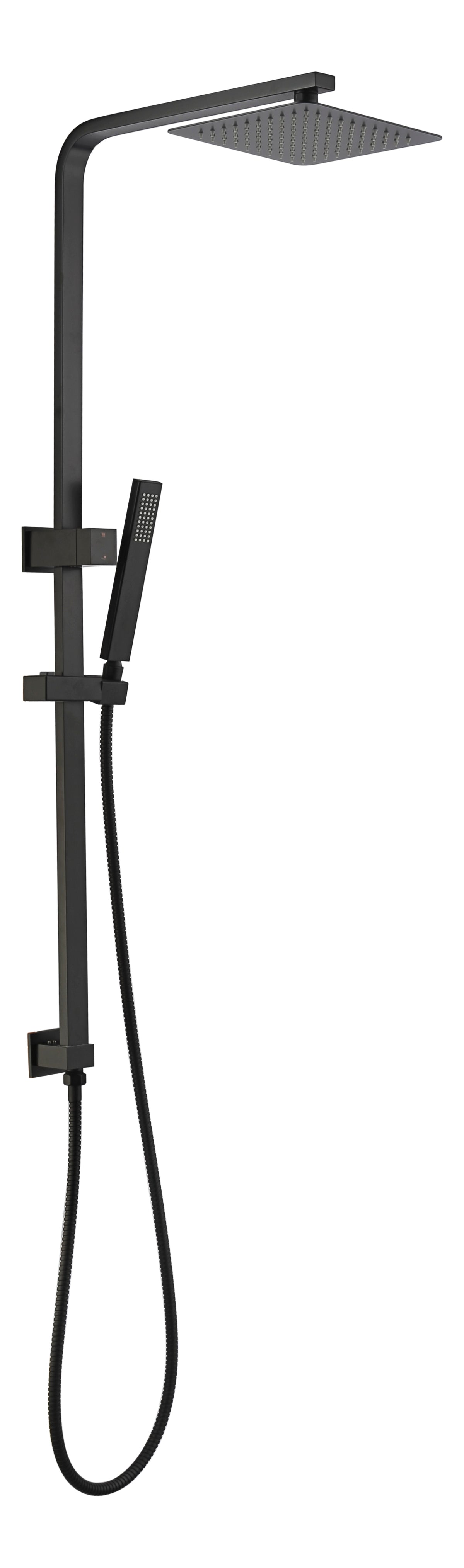 Zenmo Qubi Black Square Multifunction Shower Rail