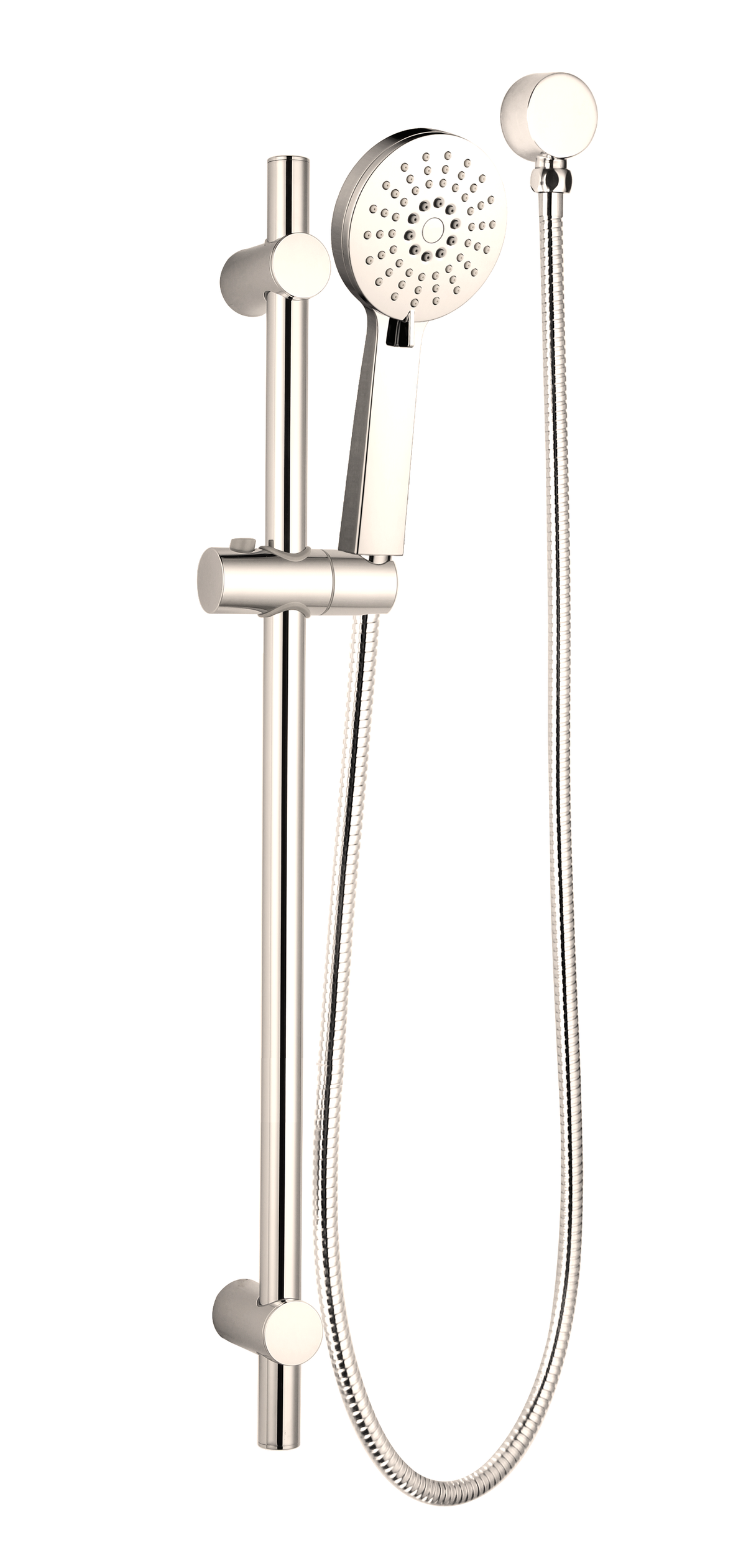 Zenmo Rainjet Shower Head on Rail in Brushed Nickel