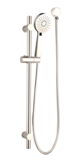 Zenmo Rainjet Shower Head on Rail in Brushed Nickel