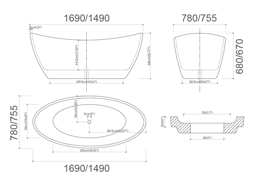 Zenmo Bravo Freestanding Bath