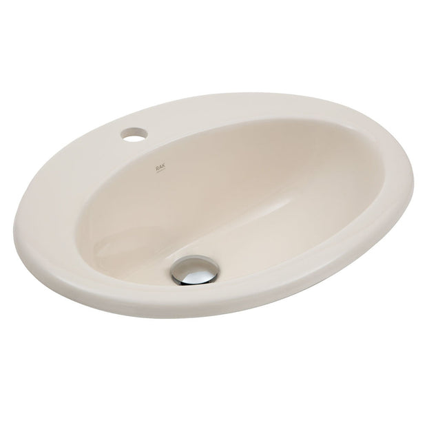 Fienza RAK Jessica Fully-Inset Basin, Gloss Ivory