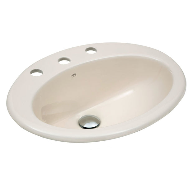 Fienza RAK Jessica Fully-Inset Basin, Gloss Ivory