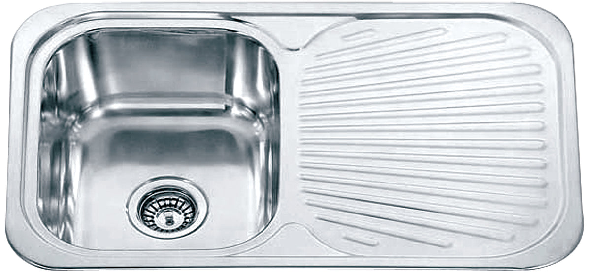 Zenmo Dante Single Bowl Sink with Tap Hole and Drainer