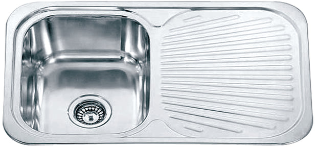 Zenmo Dante Single Bowl Sink with Tap Hole and Drainer