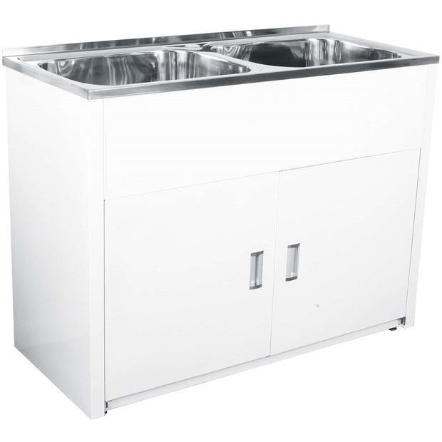 Zenmo Lavassa Double Bowl Laundry Trough and Cabinet