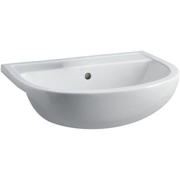 Fienza RAK Compact Semi-Recessed Basin, Gloss White