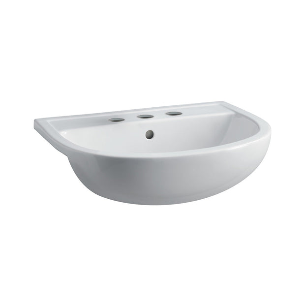 Fienza RAK Compact Semi-Recessed Basin, Gloss White