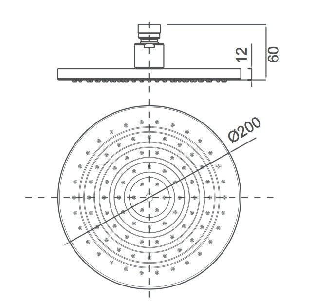 Zenmo Doccia 200mm Round Shower Head