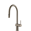Gessi Inedito Goose Neck Pull Out Spray Mixer in Brushed Nickel