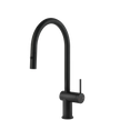 Gessi Inedito Goose Neck Pull Out Spray Mixer in Matte Black
