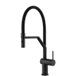 Gessi Inedito Goose Neck Semi Professional Spray Mixer in Matte Black