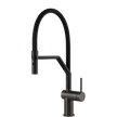 Gessi Inedito Goose Neck Semi Professional Spray Mixer in Brushed Black