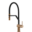 Gessi Inedito Goose Neck Semi Professional Spray Mixer in Warm Bronze