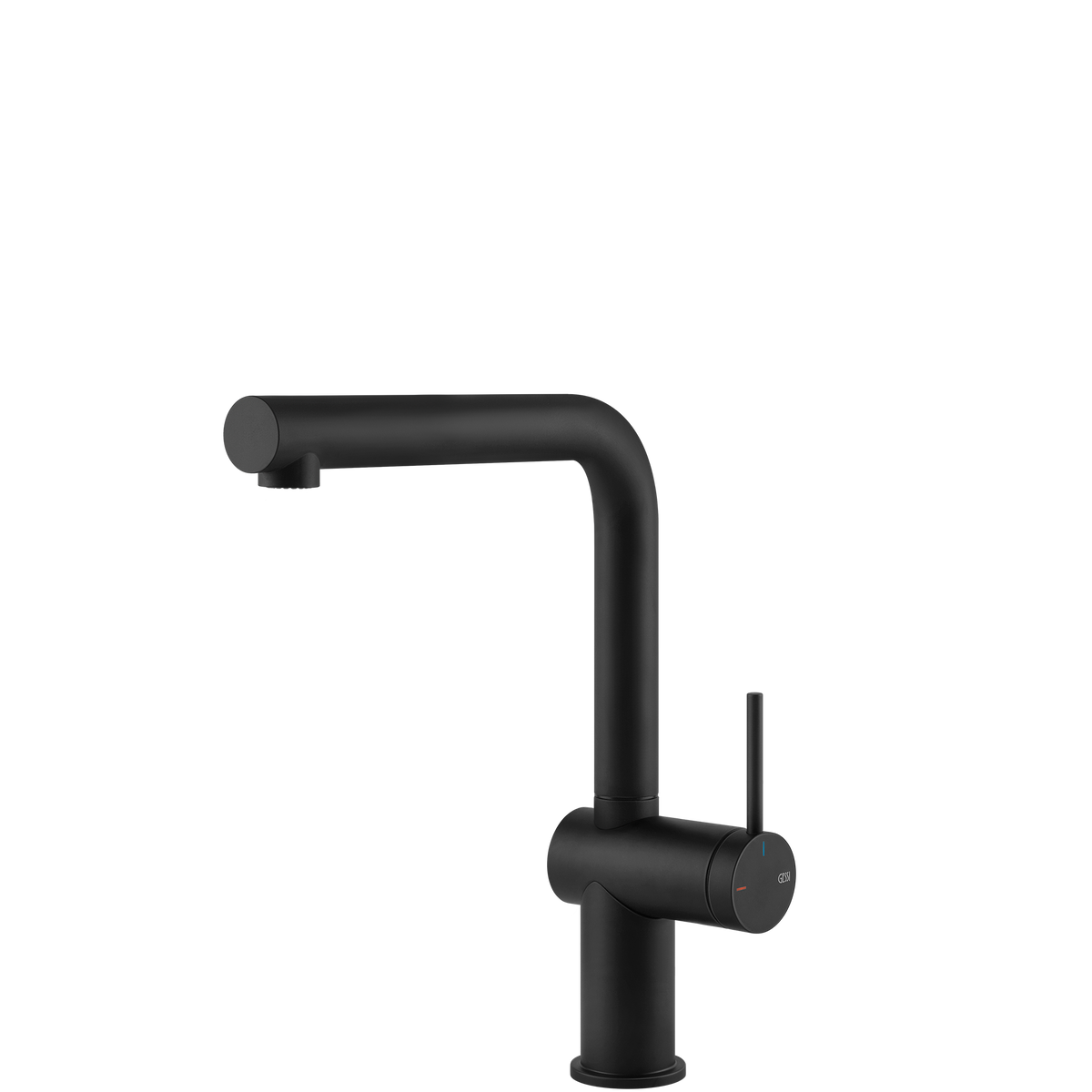 Gessi Inedito Right Angle Swivel Mixer in Matte Black