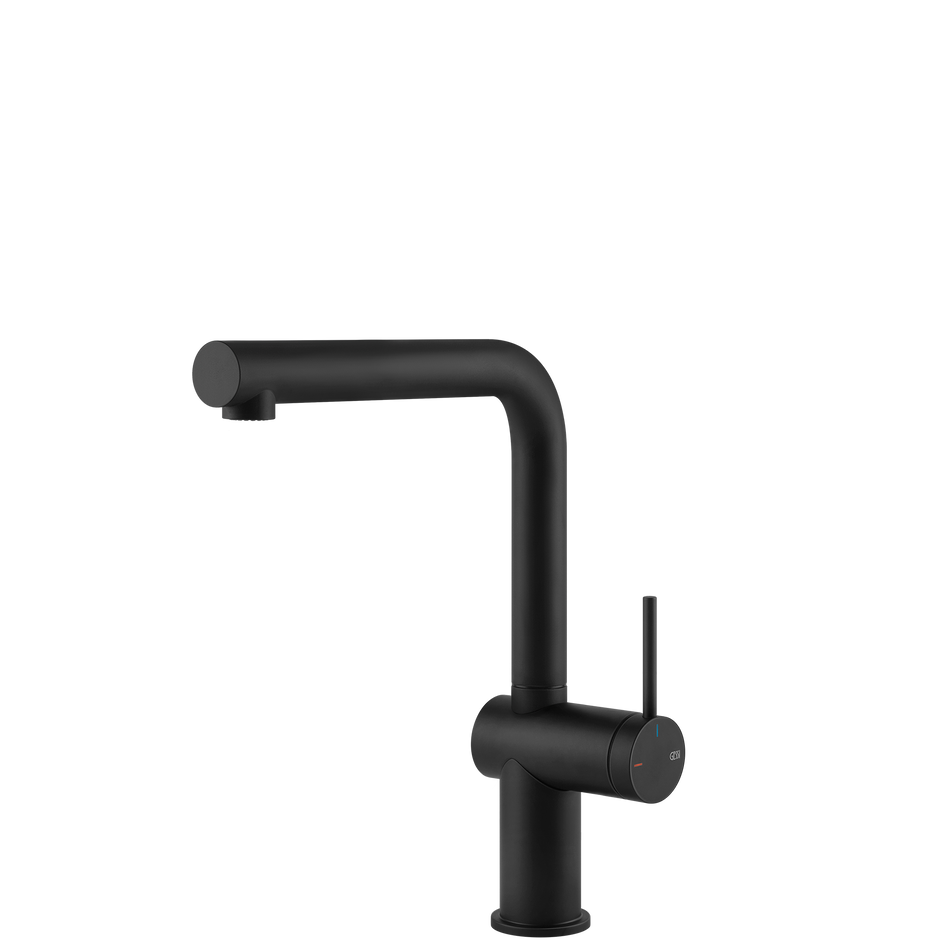 Gessi Inedito Right Angle Swivel Mixer in Matte Black