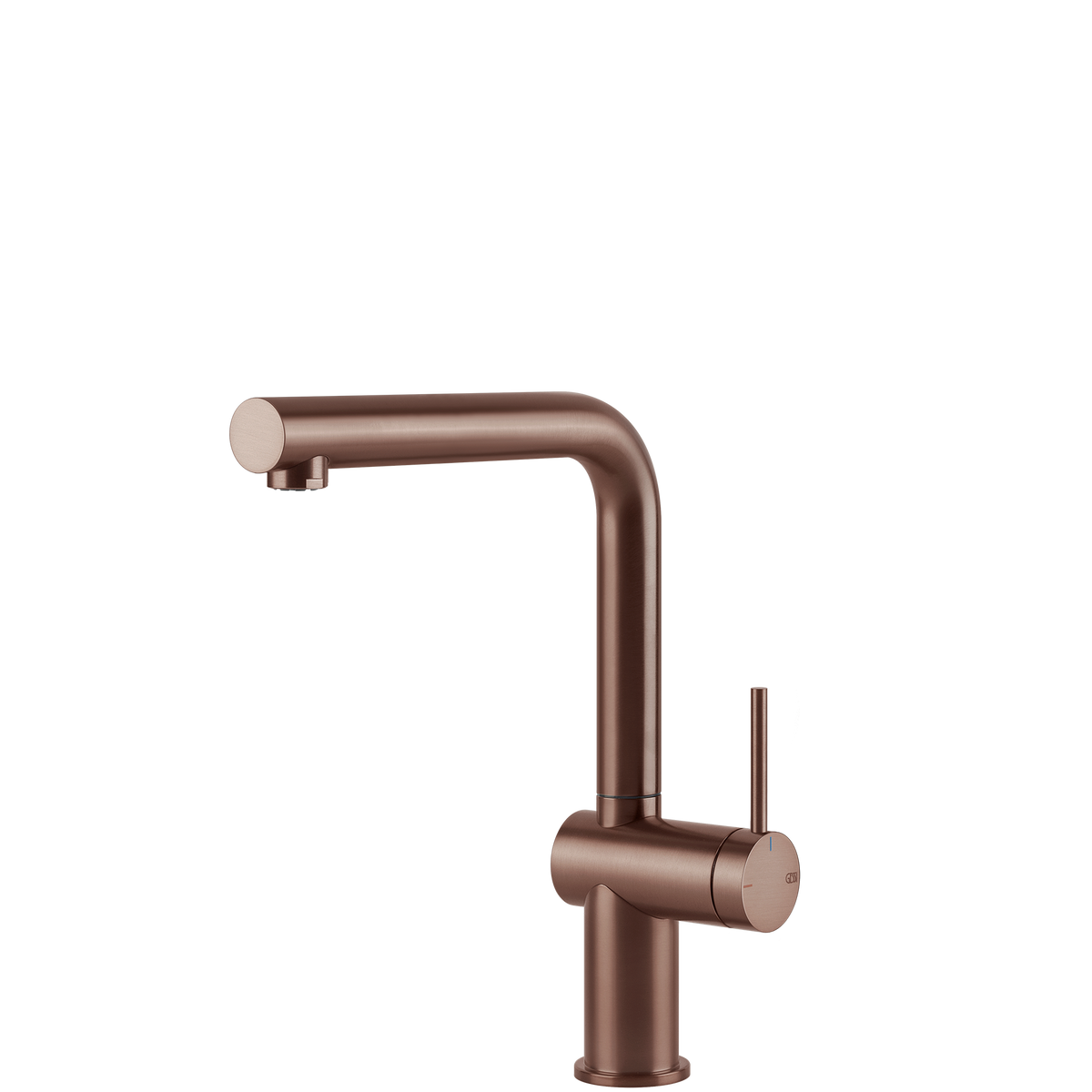 Gessi Inedito Right Angle Swivel Mixer in Brushed Copper