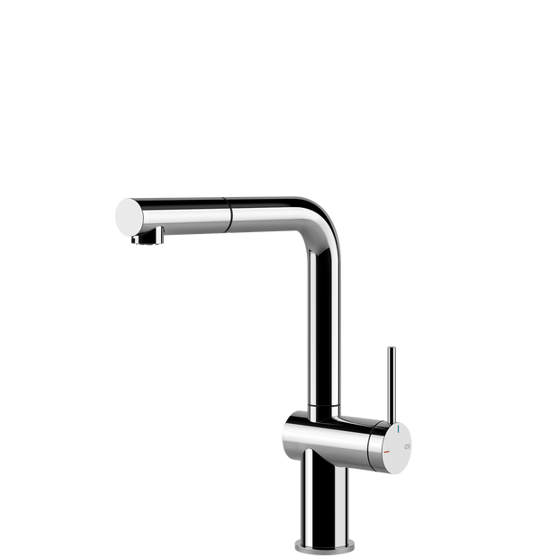 Gessi Inedito Right Angle Pull Out Mixer in Chrome