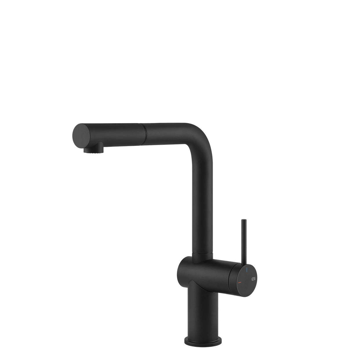 Gessi Inedito Right Angle Pull Out Mixer in Matte Black