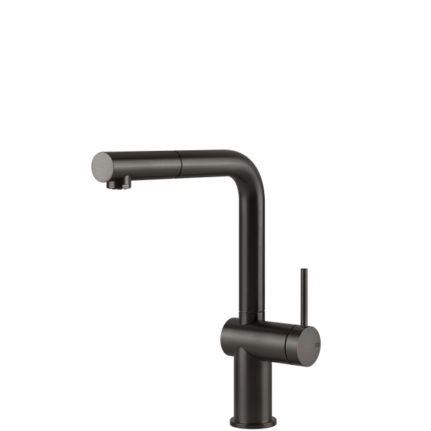 Gessi Inedito Right Angle Pull Out Mixer in Brushed Black