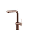 Gessi Inedito Right Angle Pull Out Mixer in Brushed Copper