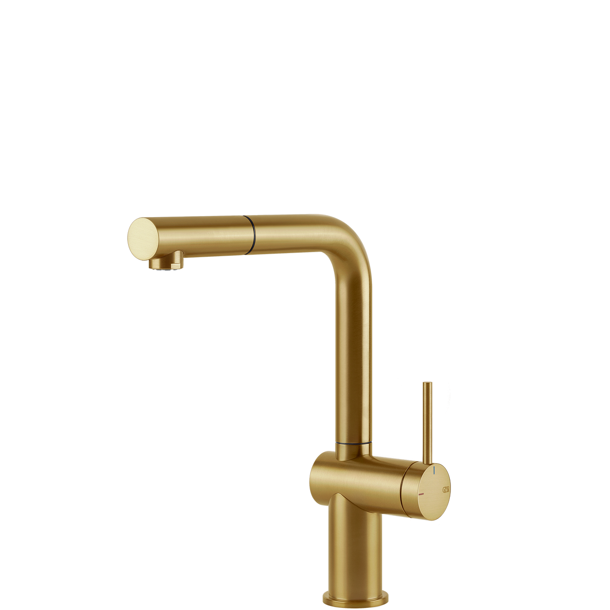 Gessi Inedito Right Angle Pull Out Mixer in Brushed Gold
