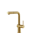 Gessi Inedito Right Angle Pull Out Mixer in Brushed Gold