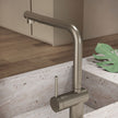 Gessi Inedito Right Angle Pull Out Spray Mixer in a styled room