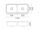 Zenmo Lavassa Double Bowl Laundry Tub