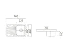 Zenmo Dante Single Bowl Sink with Tap Hole and Drainer