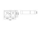 Zenmo Impact Double Bowl Undermount Sink 785mm