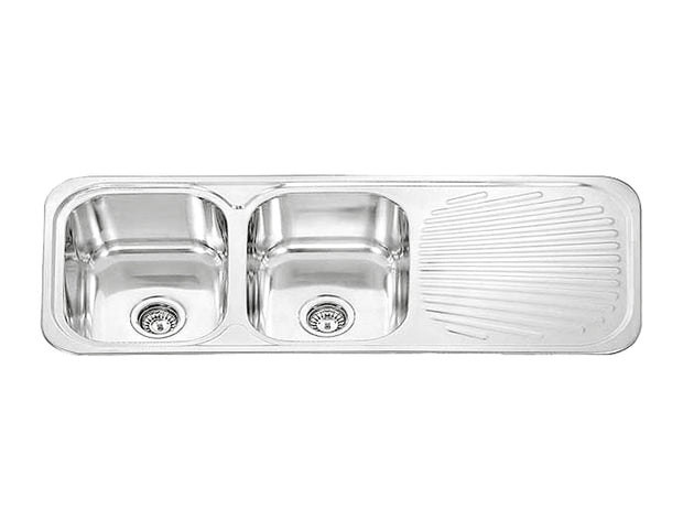 Zenmo Dante Double Bowl Sink with Tap Hole and Drainer