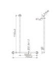 Zenmo Mobi Care T Shape Shower Rail Left Hand