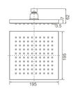 Zenmo Doccia Square Thin Shower Head