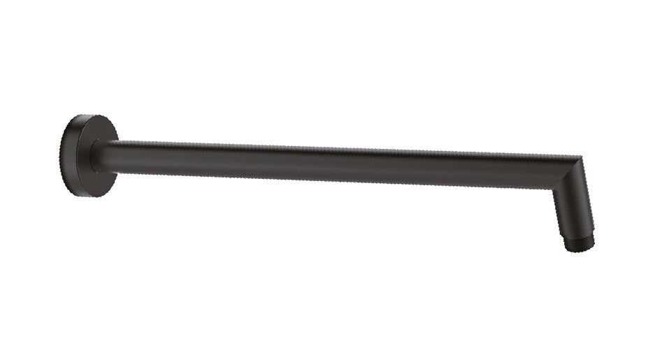 Zenmo Doccia Round L Shaped Shower Arm in Matte Black