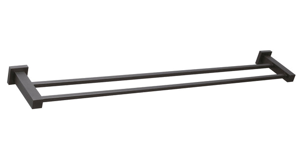 Zenmo Qubi 75cm Double Towel Rail in Matte Black