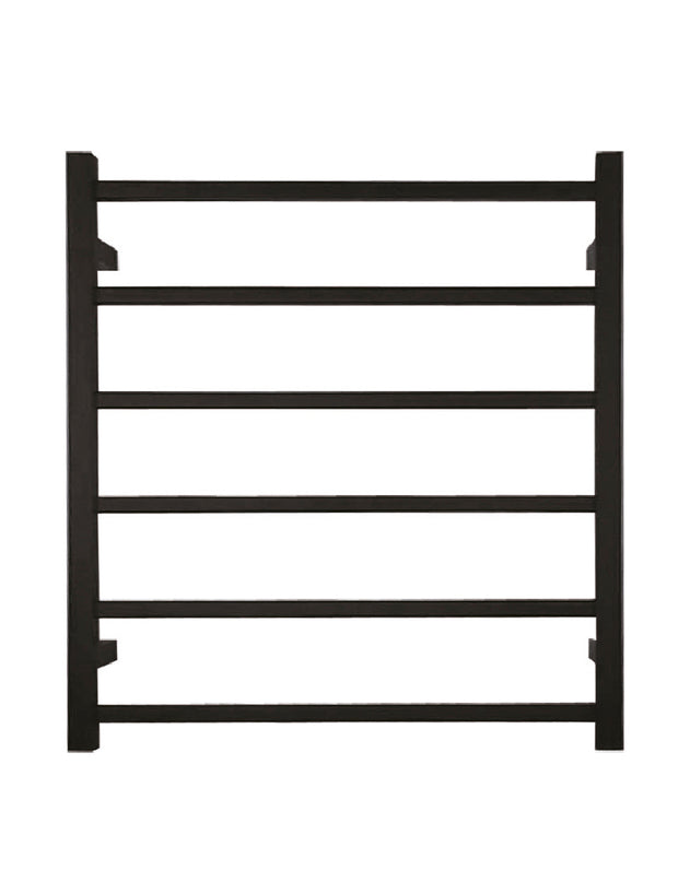 Zenmo Qubi Non Heated Stainless Steel Towel Ladder Square Bar in Matte Black